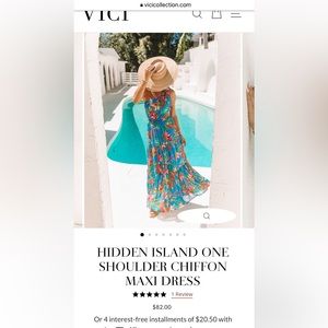 Vici Hidden Island One Shoulder Maxi Dress